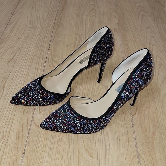 INC INTERNATIONAL CONCEPTS KENJAY D'ORSAY BLACK SEQUINED PUMPS, SIZE 9.5 - Picture 6 of 12